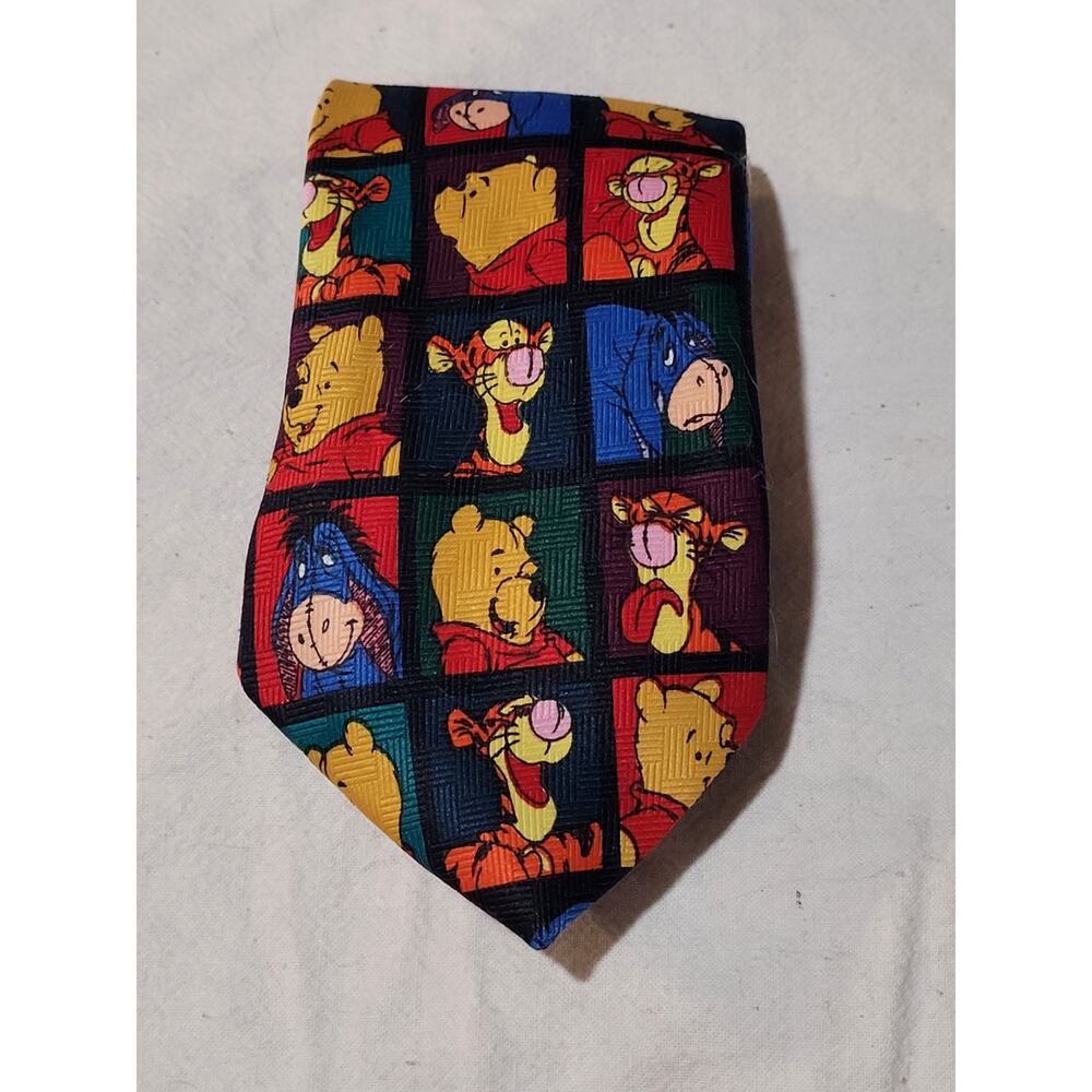 Disney Winnie the Pooh Character Men’s Tie 58" x 3.5" Polyester Korea Novelty